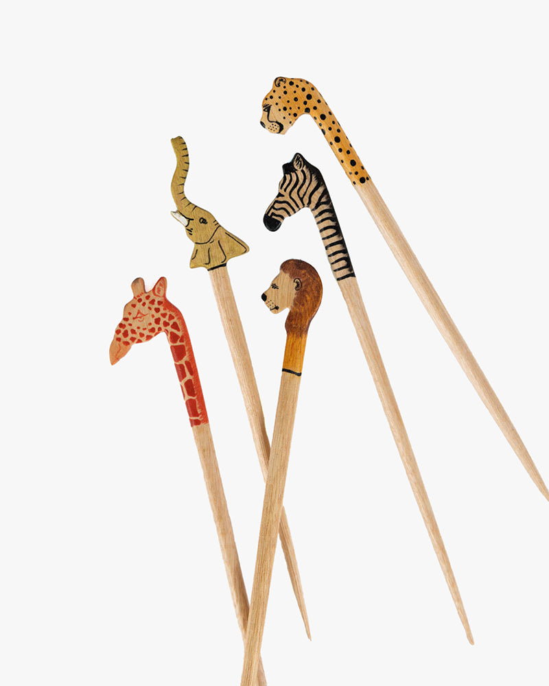 Ten Thousand Villages, Party Animal Stir Sticks, Set of 5