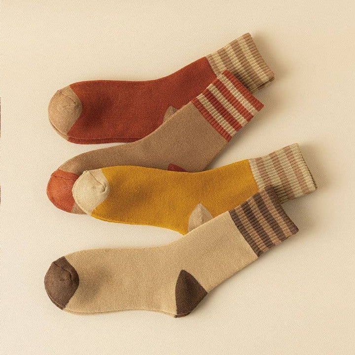 Winter plus velvet thick warm cotton socks mid-tube socks