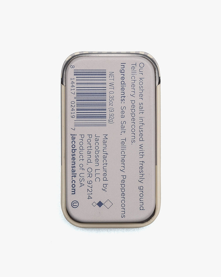 Jacobsen Salt, Infused Black Pepper Sea Salt Slide Tin