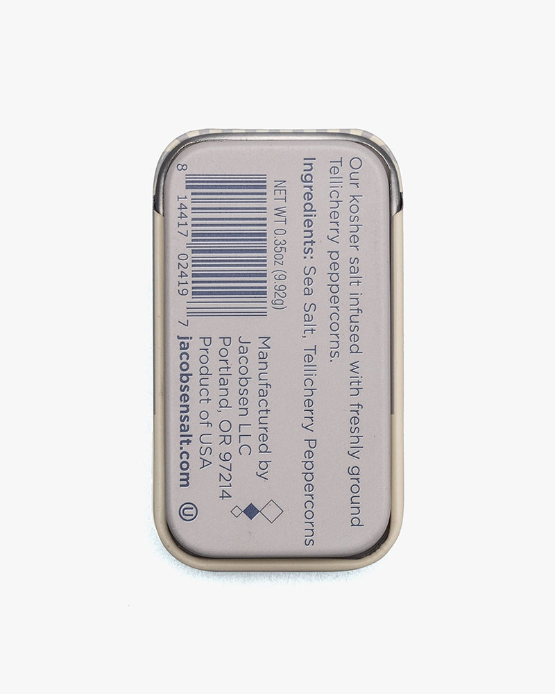 Jacobsen Salt, Infused Black Pepper Sea Salt Slide Tin