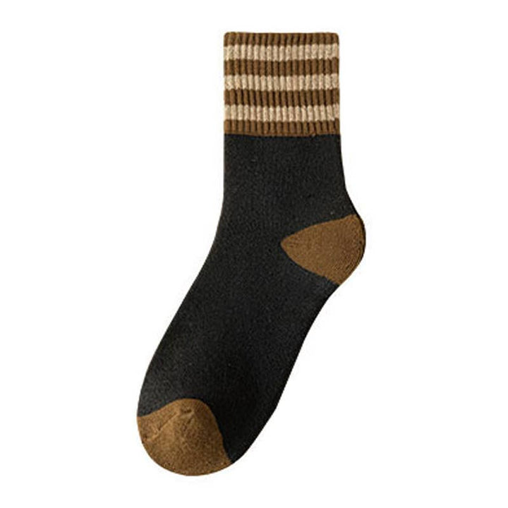 Winter plus velvet thick warm cotton socks mid-tube socks