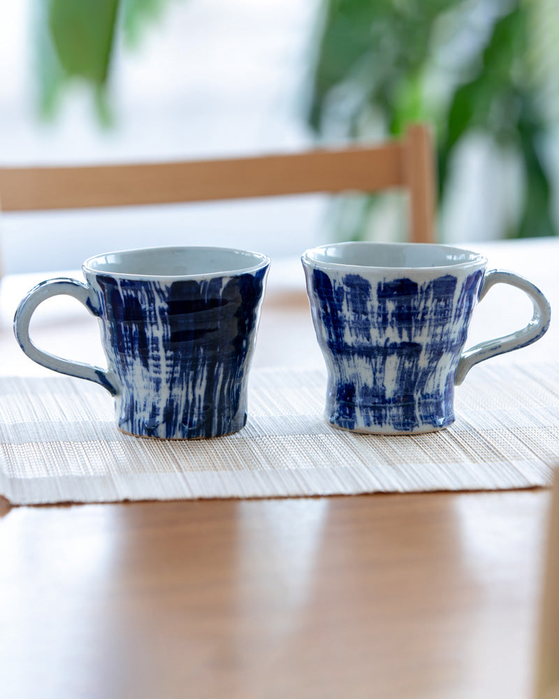 Mug, Bisque, Mukoku Series, Blue Streaks