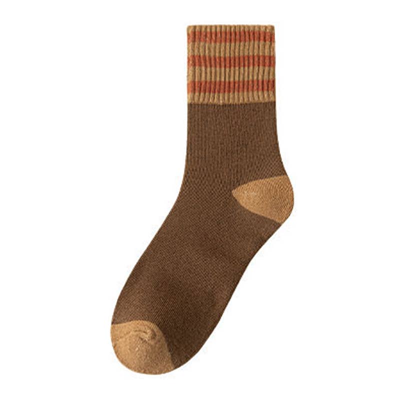 Winter plus velvet thick warm cotton socks mid-tube socks