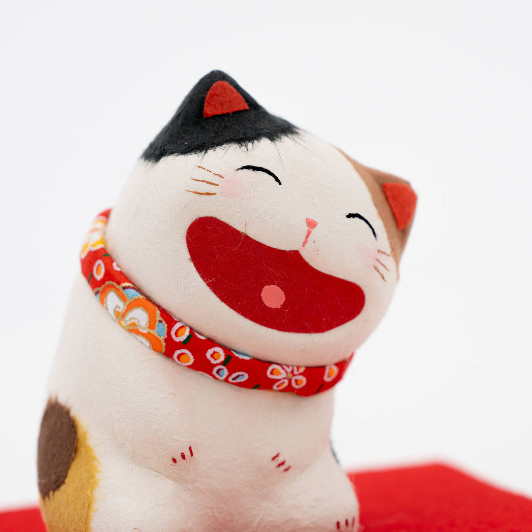 U PLUS INC, Japanese washi paper big laughing cat ornament