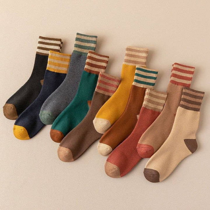 Winter plus velvet thick warm cotton socks mid-tube socks