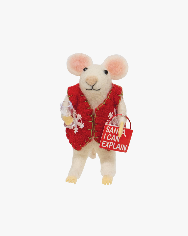Bright Ideas, Santa I Can Explain Mouse Ornament