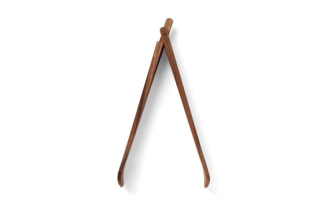 Ironwood Spring Salad Tongs, Acacia, 2.25" x 2.25" x 12"