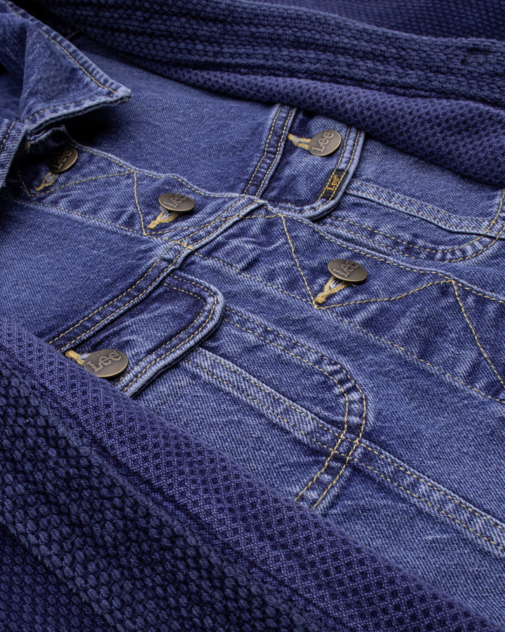 Kiriko Custom Kendo X Denim Jacket, L, Lee, Diamond Pattern