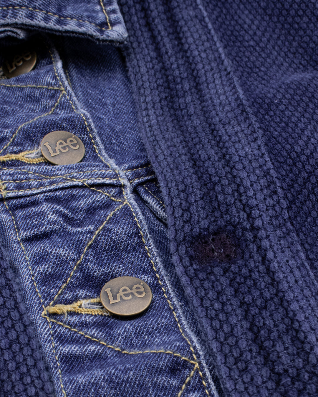 Kiriko Custom Kendo X Denim Jacket, L, Lee, Diamond Pattern