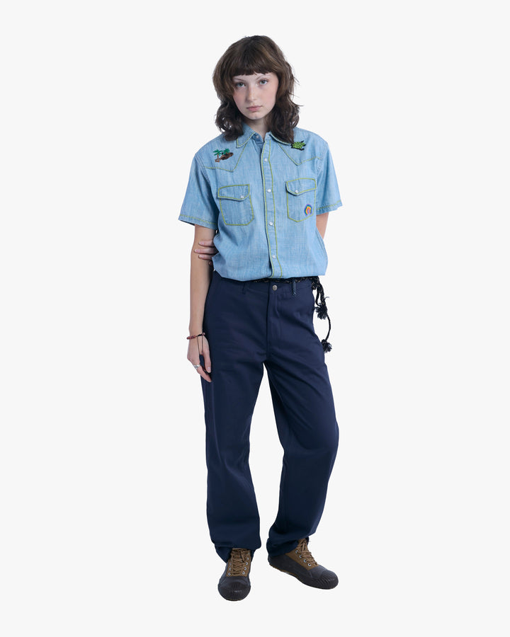 Kiriko Original Officer Trousers, Indigo, Nami