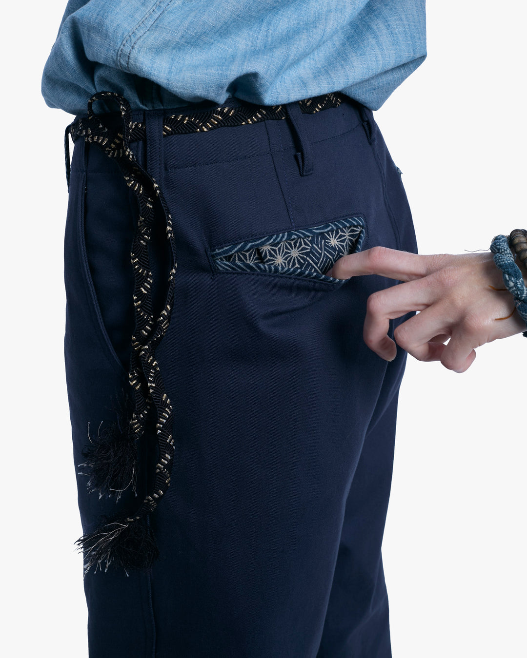 Kiriko Original Officer Trousers, Indigo, Nami