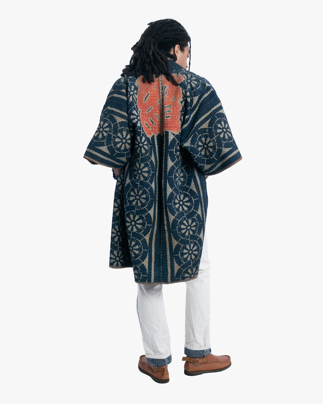Vintage Hikeshi Robe with Gloves, Fully Sashiko-Stitched, Ichi