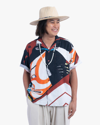 Wa-Modern, Short Sleeve Button Up, Shibaraku – Kiriko Made