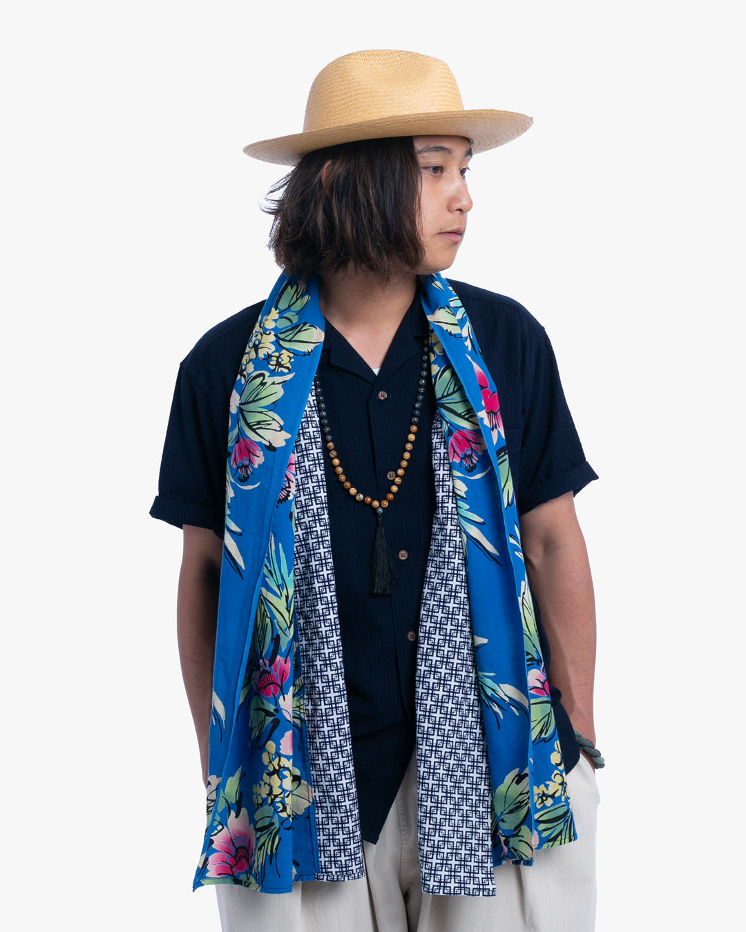 Kiriko Original Scarf, Split Yukata, Wide, Abstract Floral