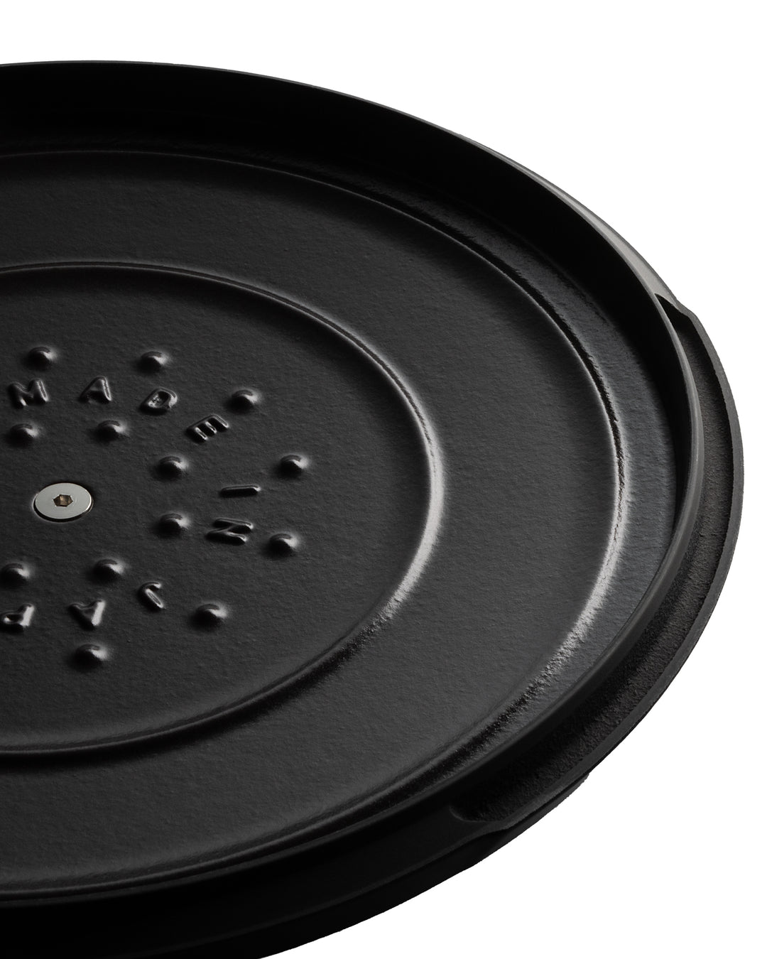 Oven Pot 2.0, Vermicular, Round Knob Lid &amp; Lid Stand, Matte Black, 18cm