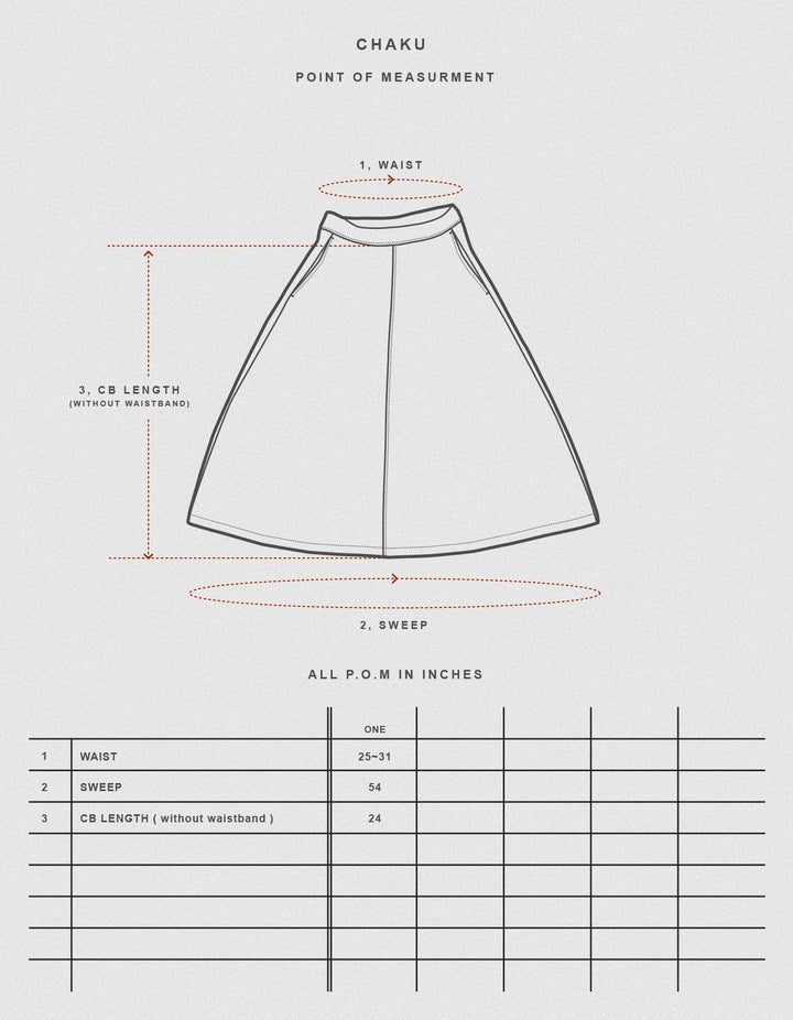 Prospective Flow Skirt, Chaku, Indigo Blue