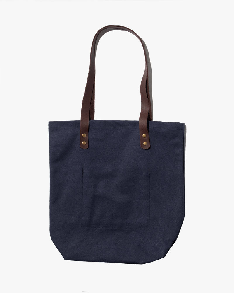 Kiriko Original Small Tote Bag, Canvas, Navy Logo