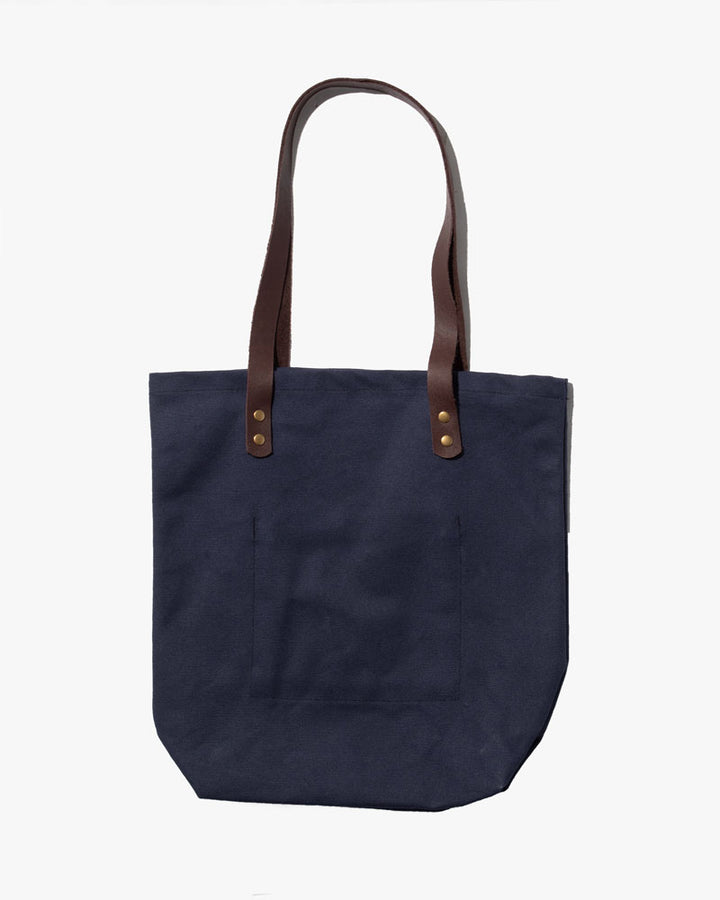 Kiriko Original Small Tote Bag, Canvas, Navy Logo