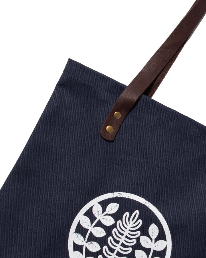 Kiriko Original Small Tote Bag, Canvas, Navy Logo
