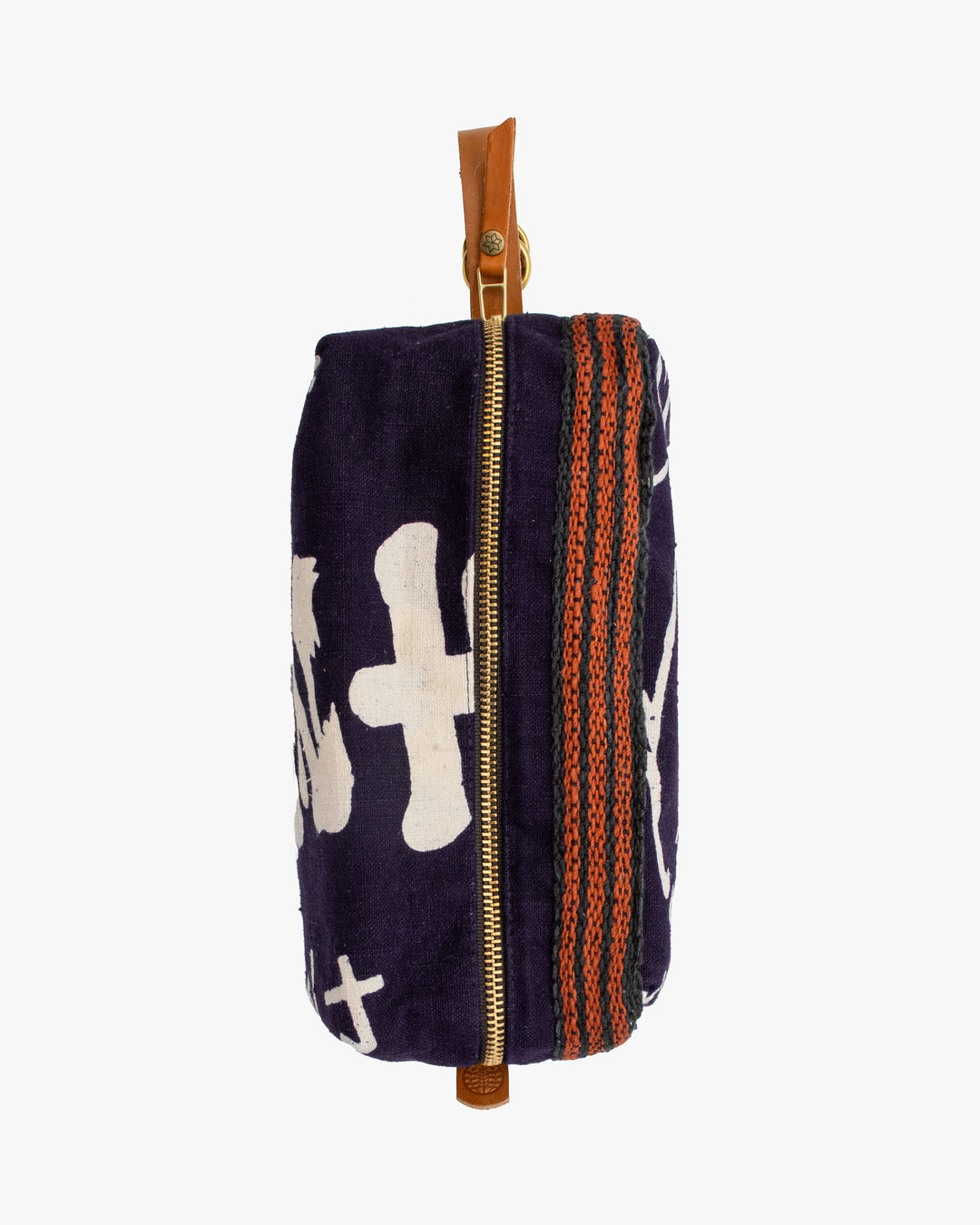 Kiriko Original Dopp Kit, Maekake, Dark Indigo with Orange Belt