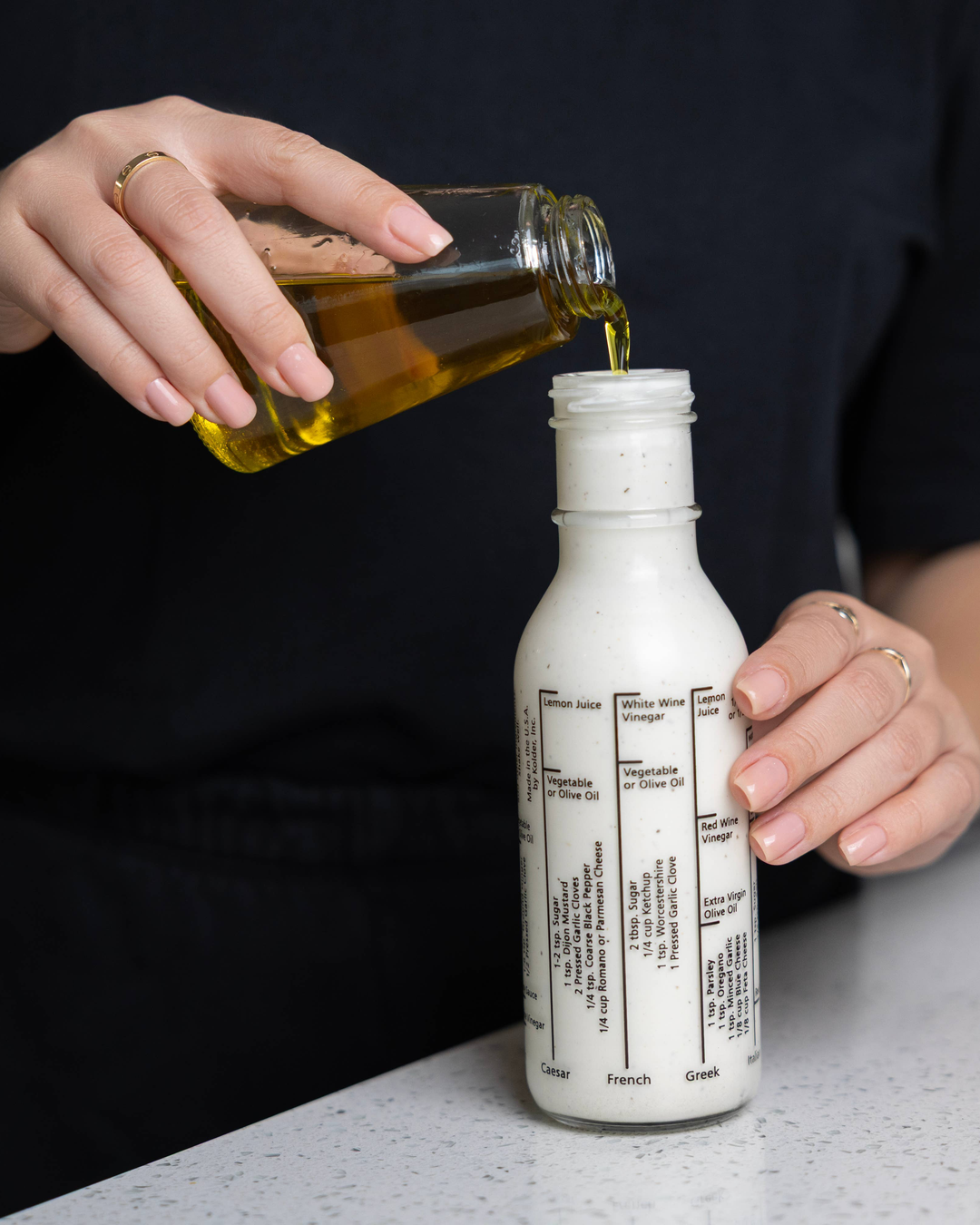 Fox Run Brands, Glass Salad Dressing Shaker Bottle, 300 mL