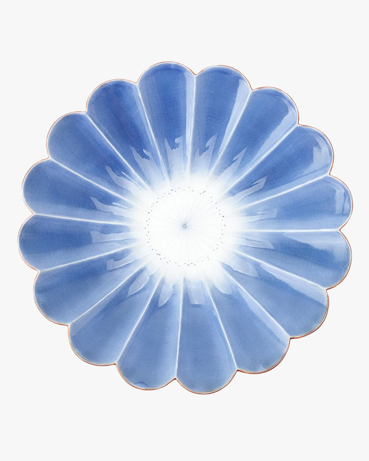 Gyokuyu, Plate, Hasamiyaki Kiku Mon (Chrysanthemum)