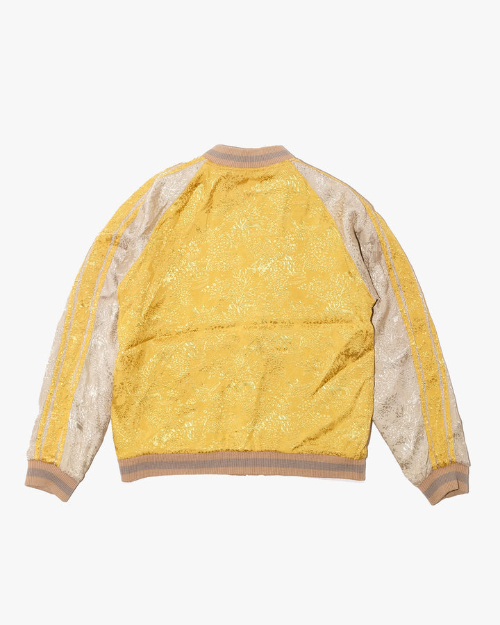 Japanese Repro Souvenir Jacket, Reversible, M, Japanese Classic Script, Mt. Fuji and Hawk on Gold