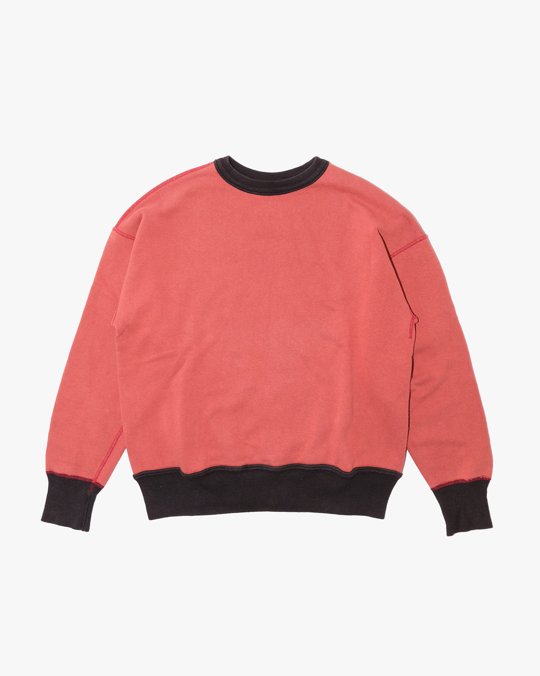 Japanese Repro Long-Sleeve Shirt, XL, Warehouse &amp; Co, Burnt Orange with Brown Contrast Rib
