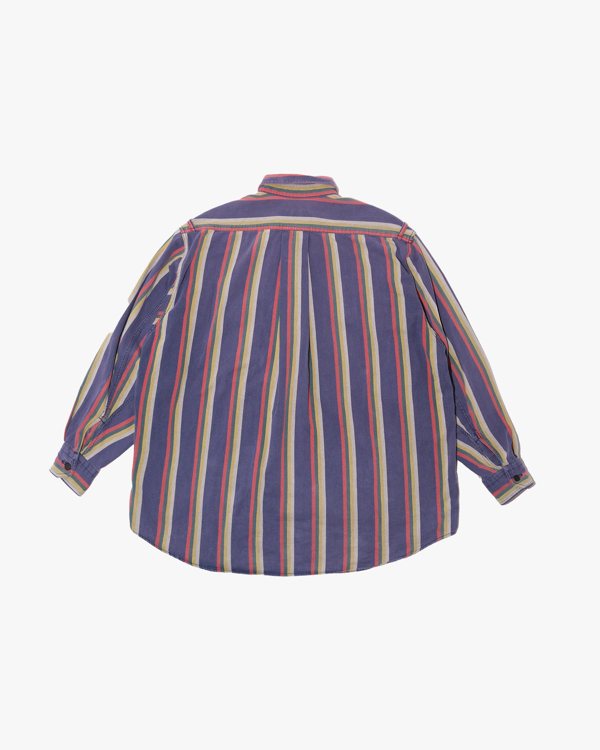 Japanese Repro Long-Sleeve Shirt, S, Nigel Cabourn, Blue with Multicolor Stripes