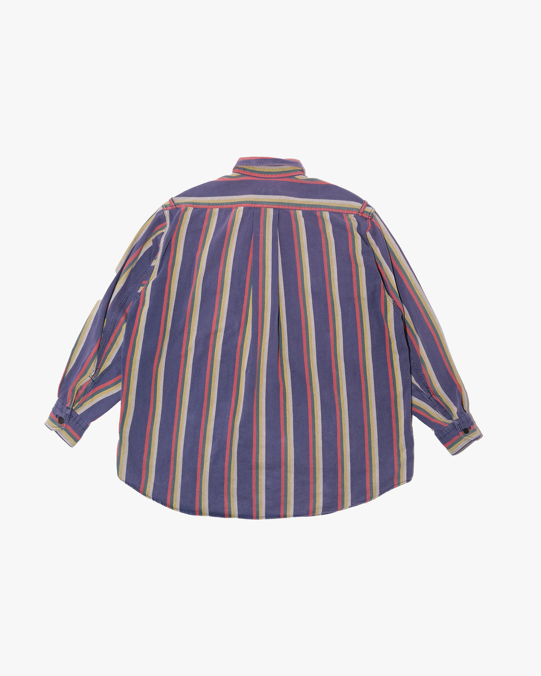 Japanese Repro Long-Sleeve Shirt, S, Nigel Cabourn, Blue with Multicolor Stripes