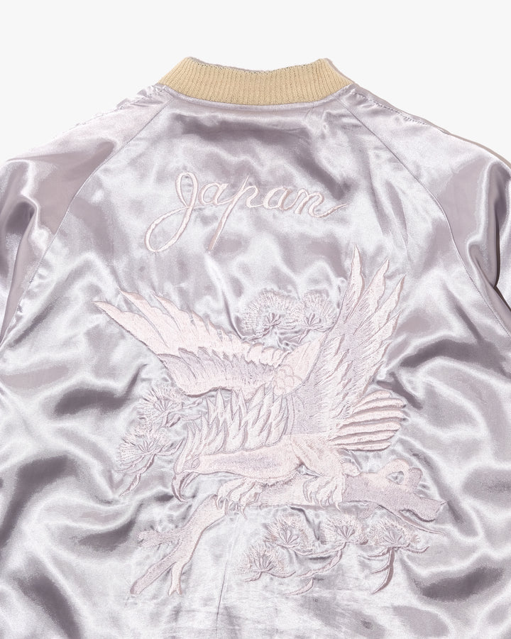 Japanese Repro Souvenir Jacket, Reversible, L, Toyo Enterprises, Okinawa Marines on Maroon and Silver