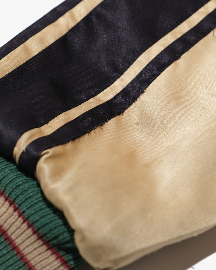 Japanese Repro Souvenir Jacket, Reversible, L, Toyo Enterprises, Dragon in Black, Gold, and Brown