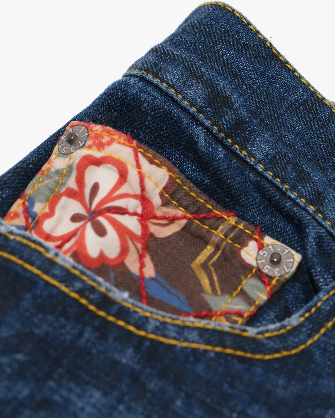 Japanese Repro Denim Jeans, XL, Namitatsu, Dark Wash/Embroidere Tiger