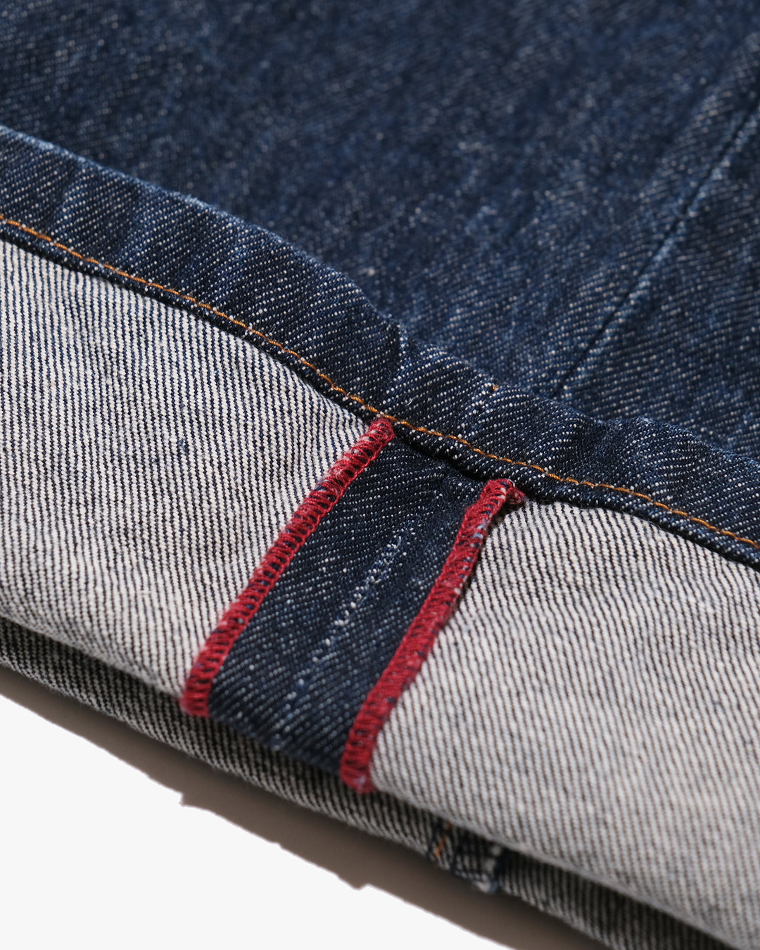 Japanese Repro Denim Jeans, 38, Red Monkey, Dark Wash/Embroidered Wind God Thunder God