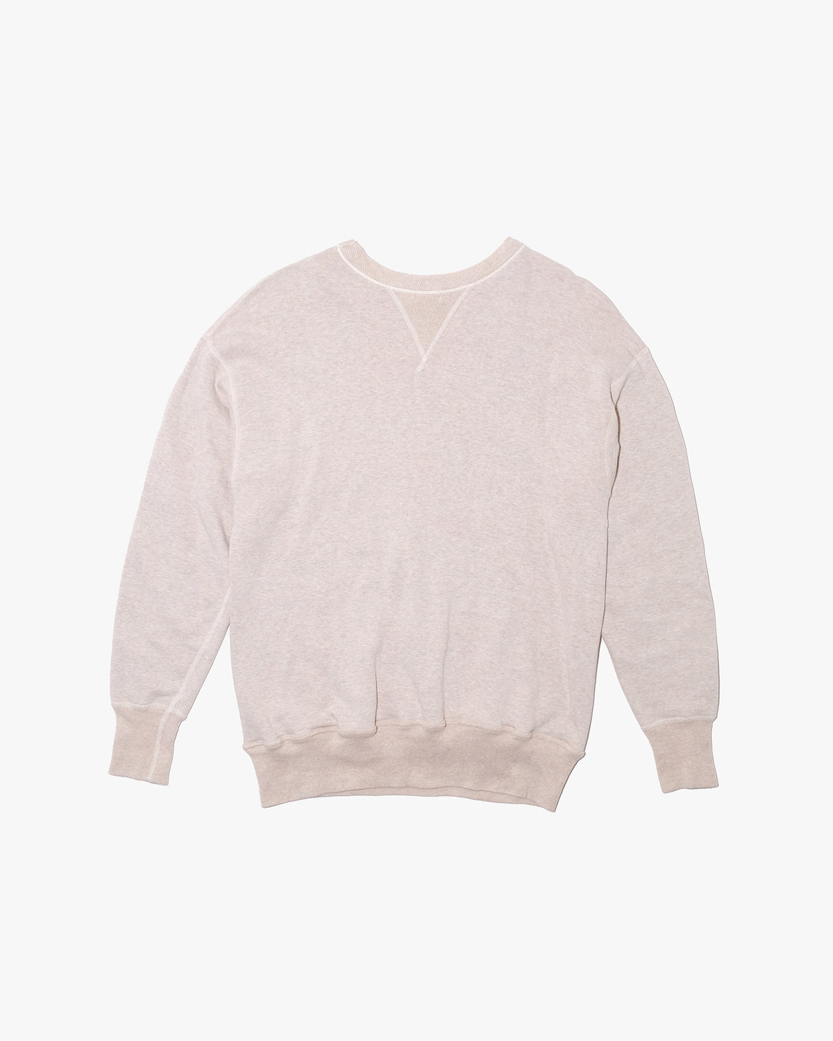 Japanese Repro Sweatshirt, L, Warehouse & Co., Beige Double-V Collar