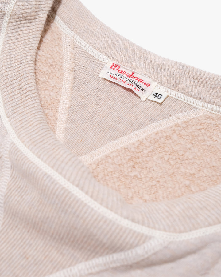 Japanese Repro Sweatshirt, L, Warehouse &amp; Co., Beige Double-V Collar