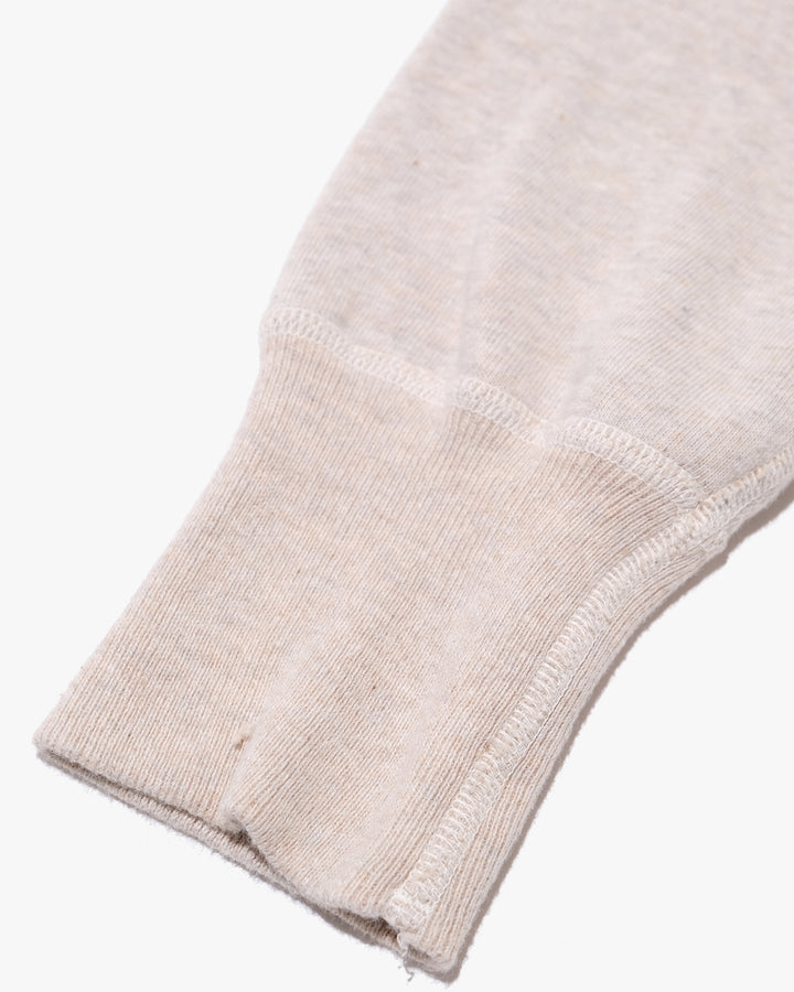 Japanese Repro Sweatshirt, L, Warehouse &amp; Co., Beige Double-V Collar