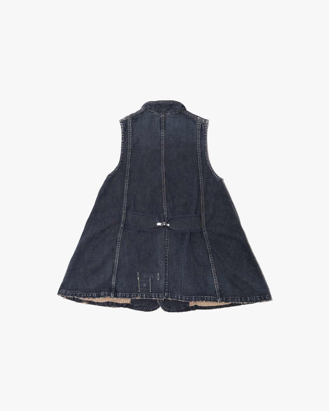 Japanese Repro Denim Vest, M, Kapital, Distressed Charcoal