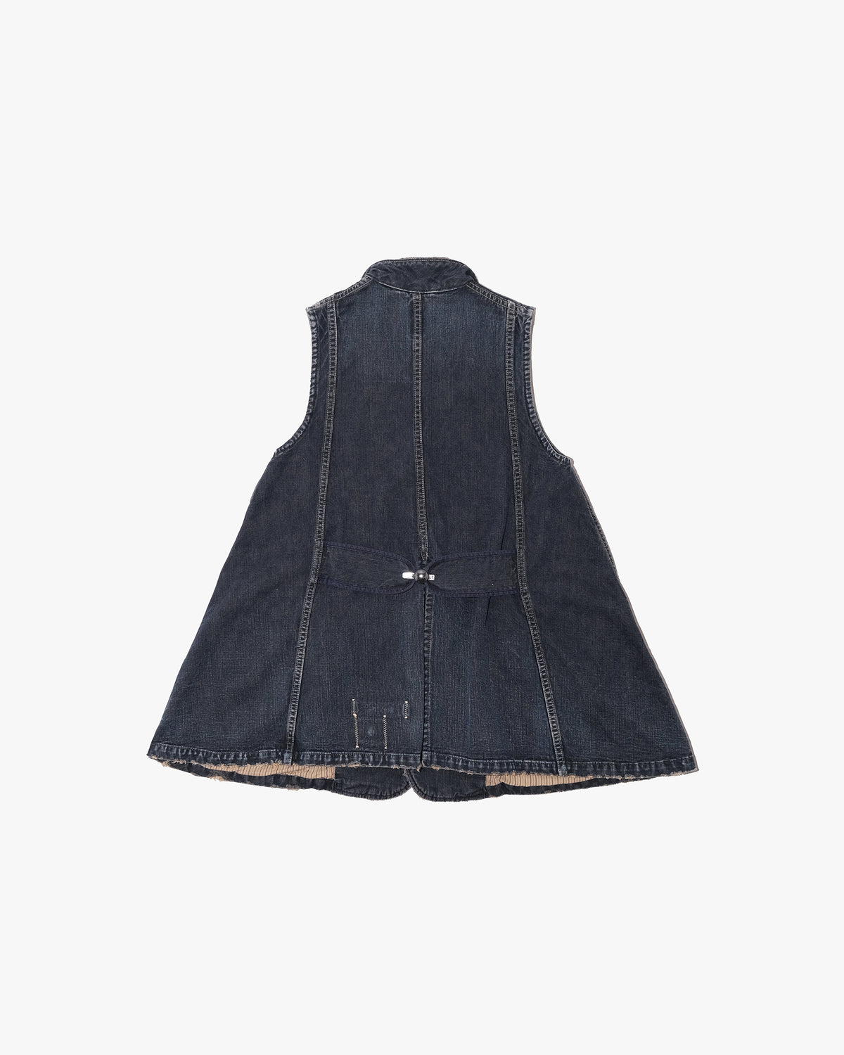 Japanese Repro Denim Vest, M, Kapital, Distressed Charcoal