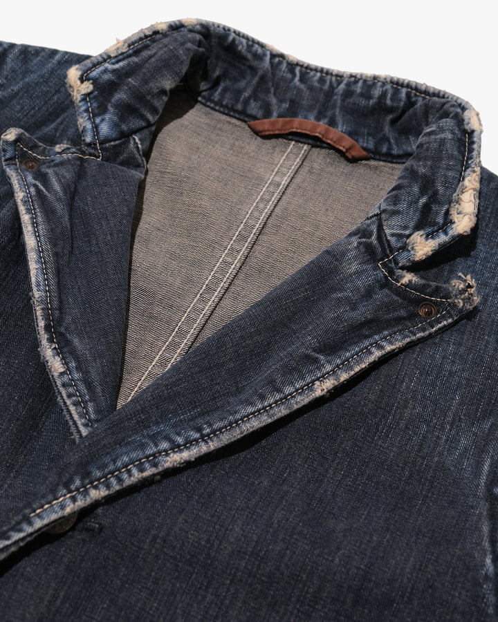 Japanese Repro Denim Vest, M, Kapital, Distressed Charcoal