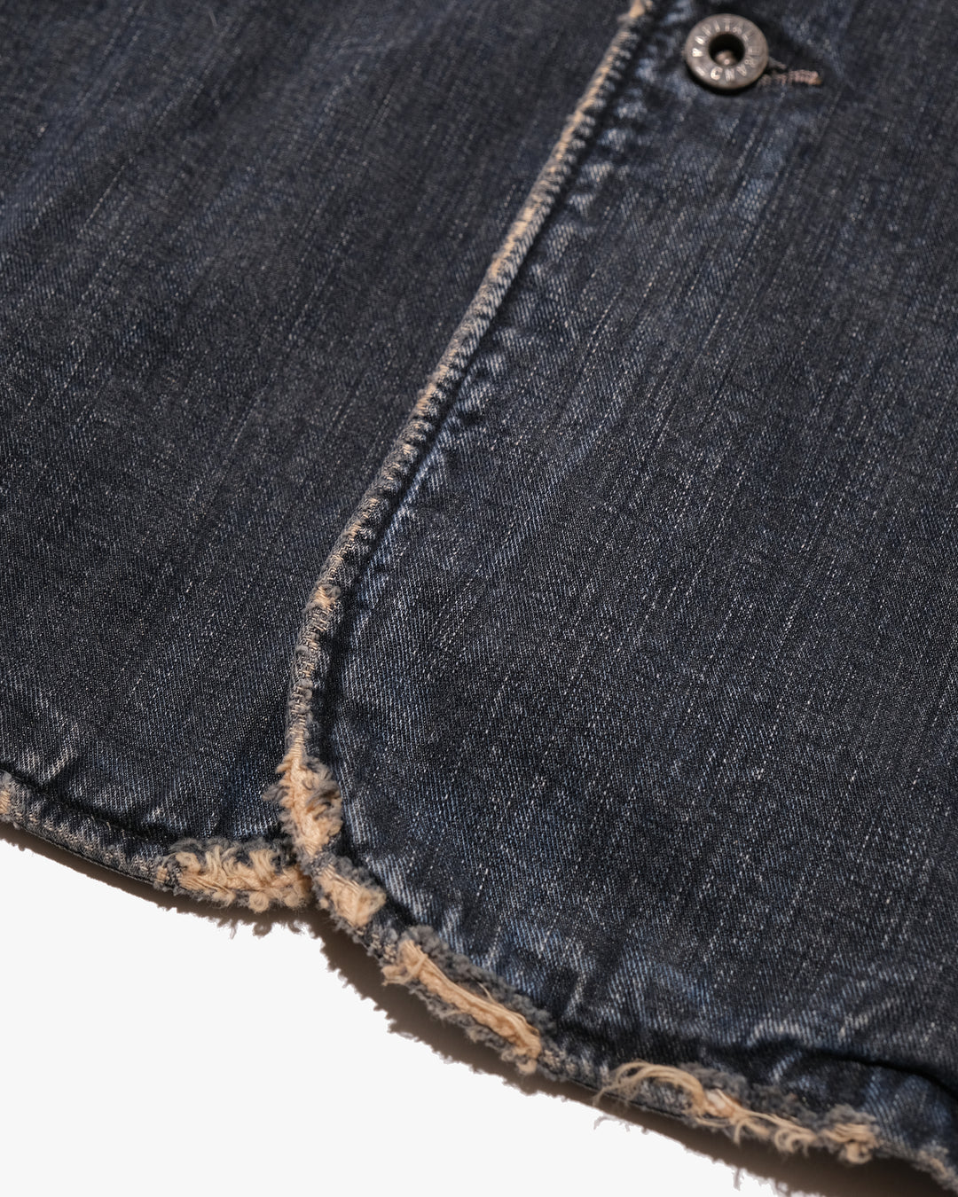 Japanese Repro Denim Vest, M, Kapital, Distressed Charcoal