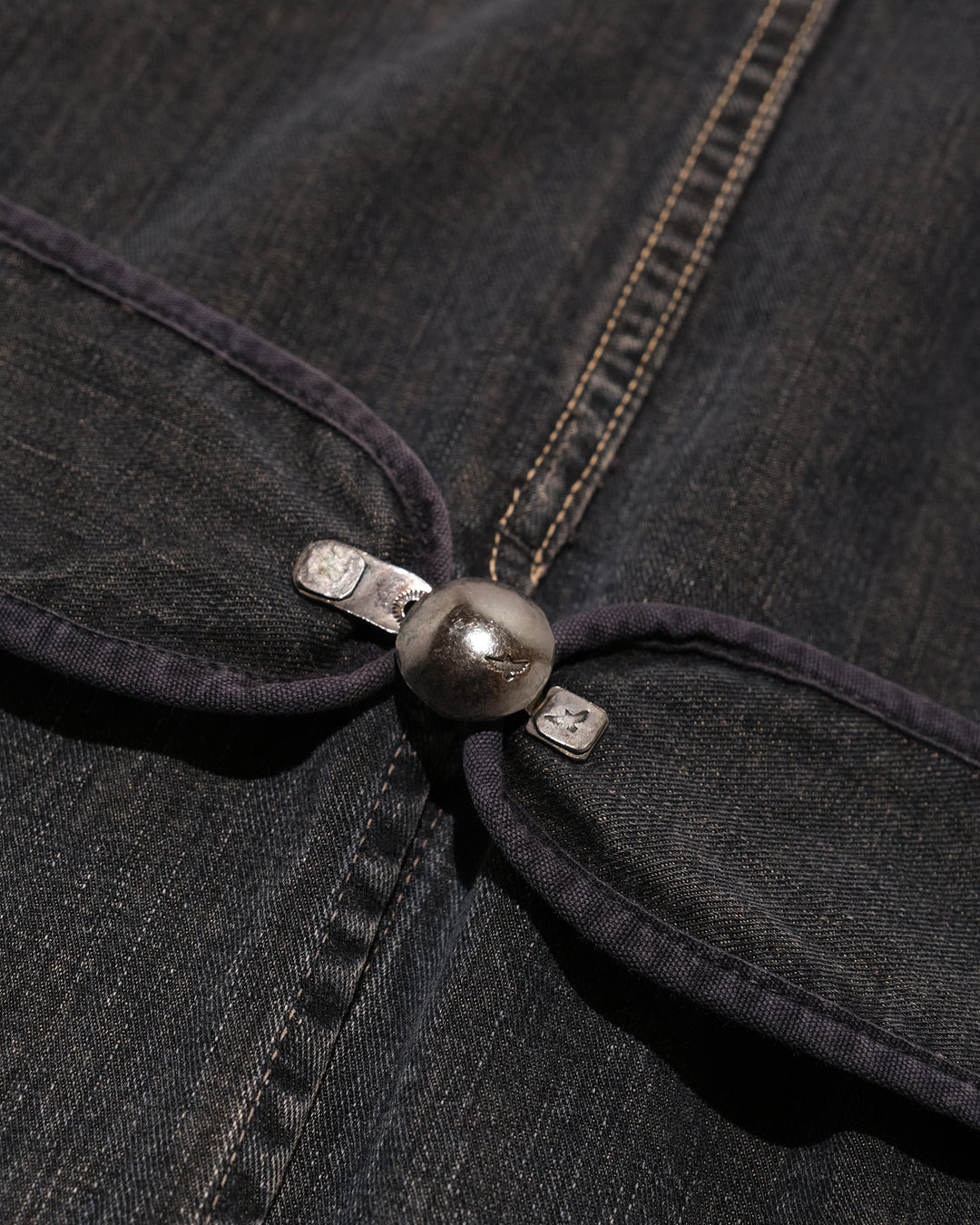 Japanese Repro Denim Vest, M, Kapital, Distressed Charcoal