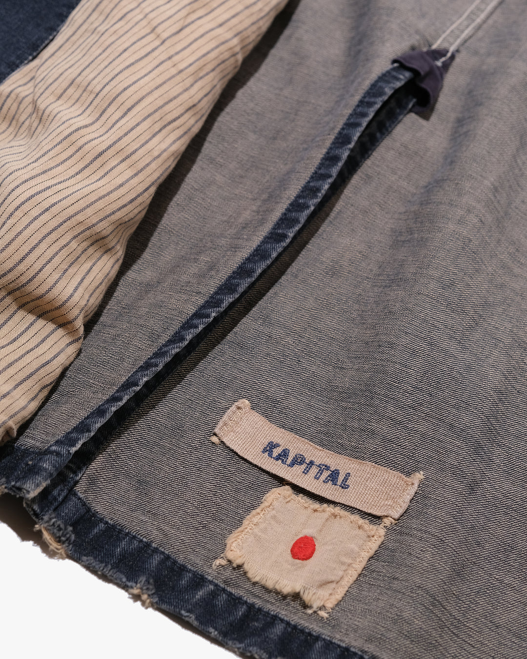 Japanese Repro Denim Vest, M, Kapital, Distressed Charcoal