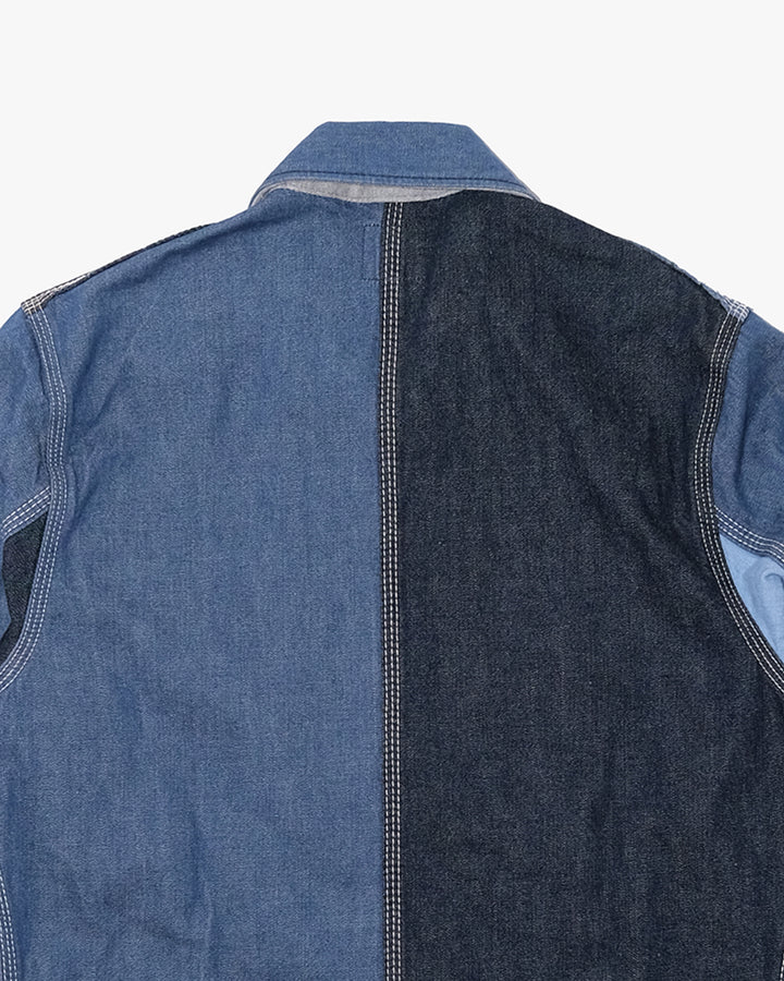 Japanese Repro Denim Work Jacket, M, Chums ＆ Lee, Multi-Blue and Gray