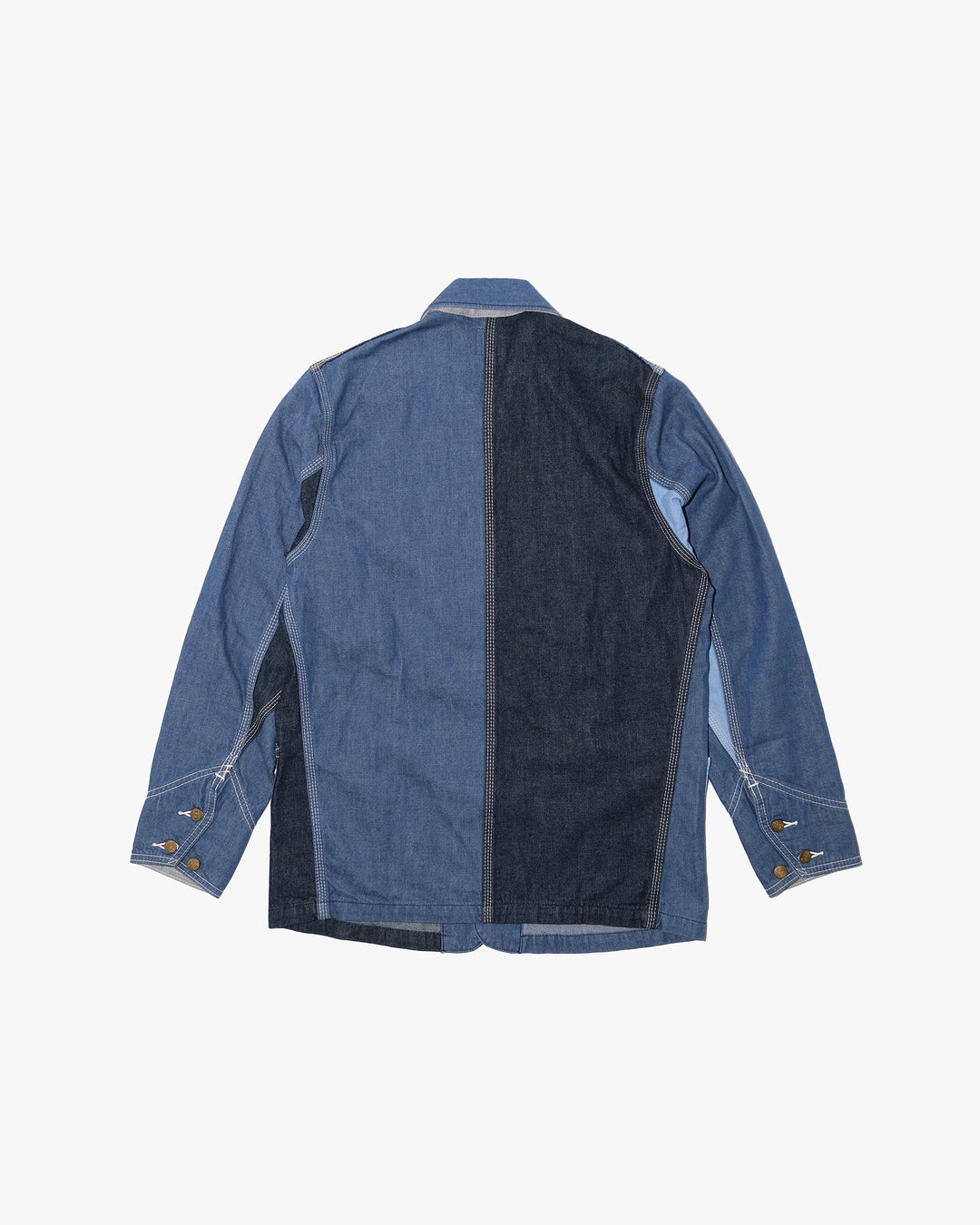 Japanese Repro Denim Work Jacket, M, Chums ＆ Lee, Multi-Blue and Gray