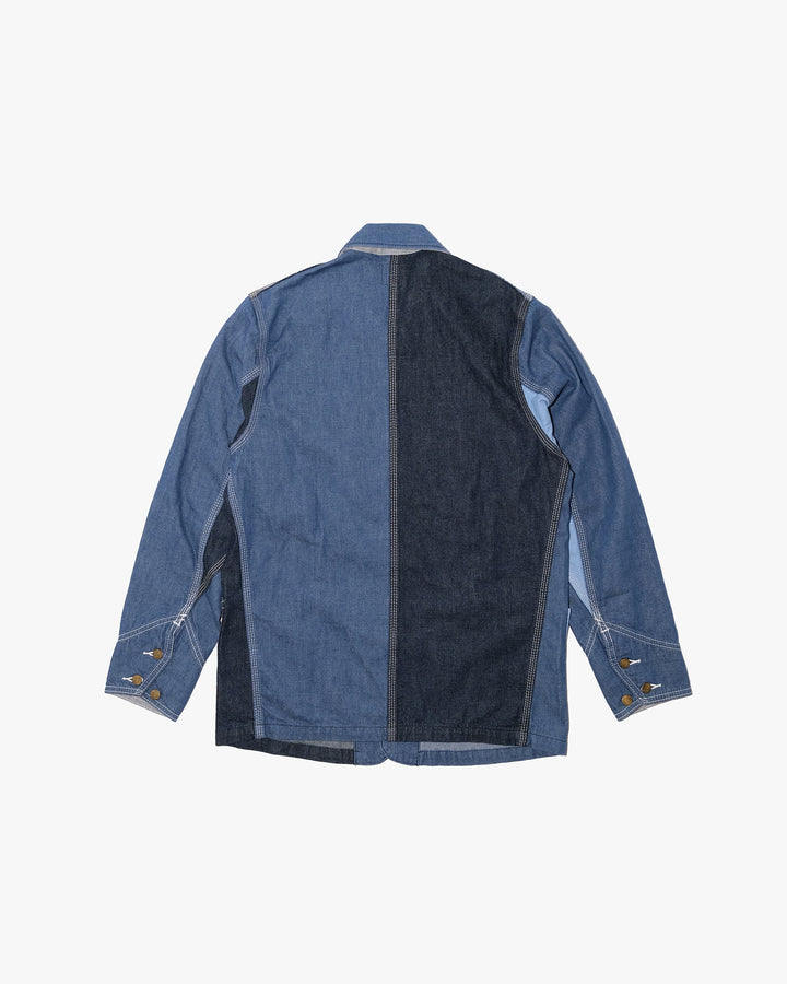 Japanese Repro Denim Work Jacket, M, Chums ＆ Lee, Multi-Blue and Gray