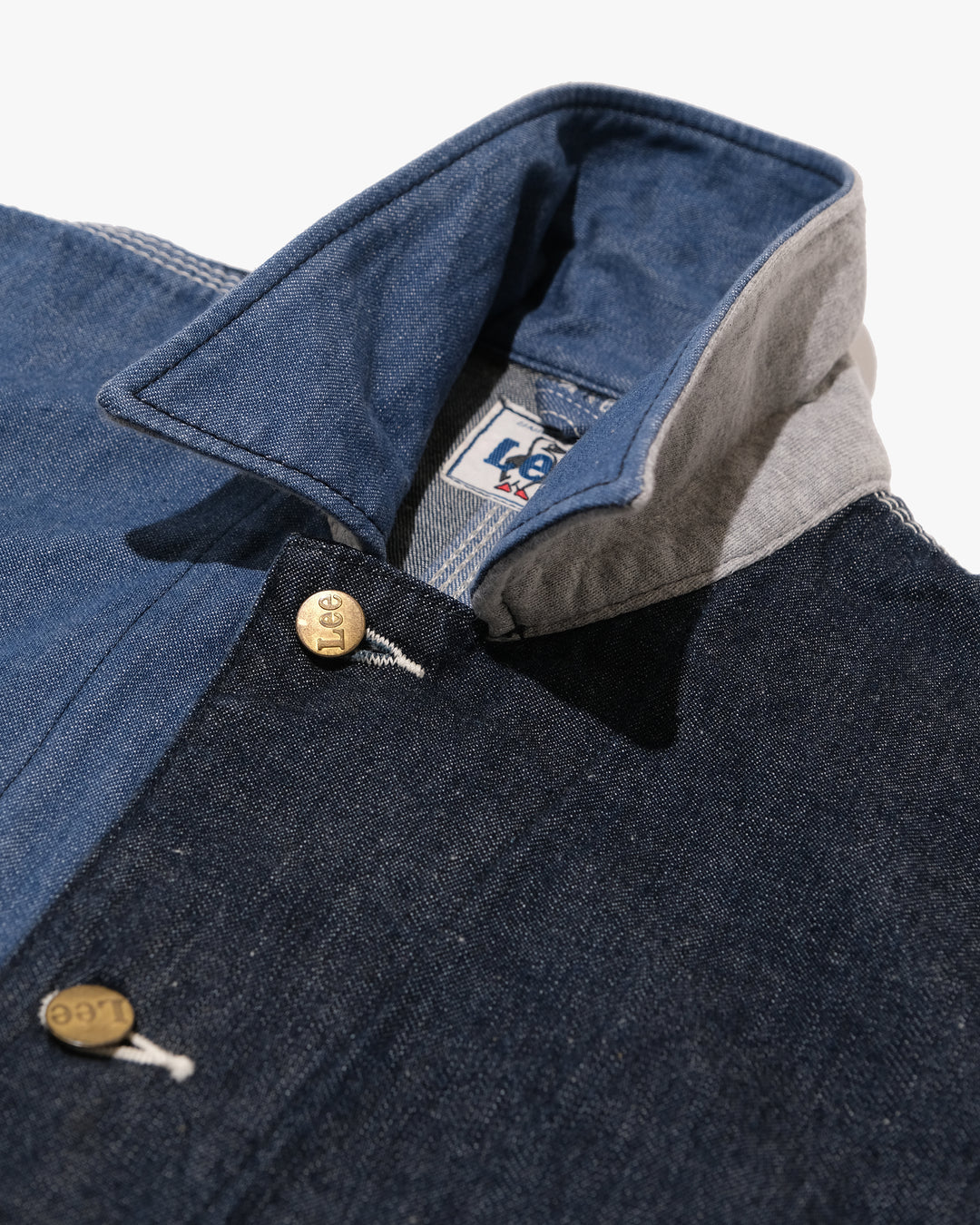 Japanese Repro Denim Work Jacket, M, Chums ＆ Lee, Multi-Blue and Gray