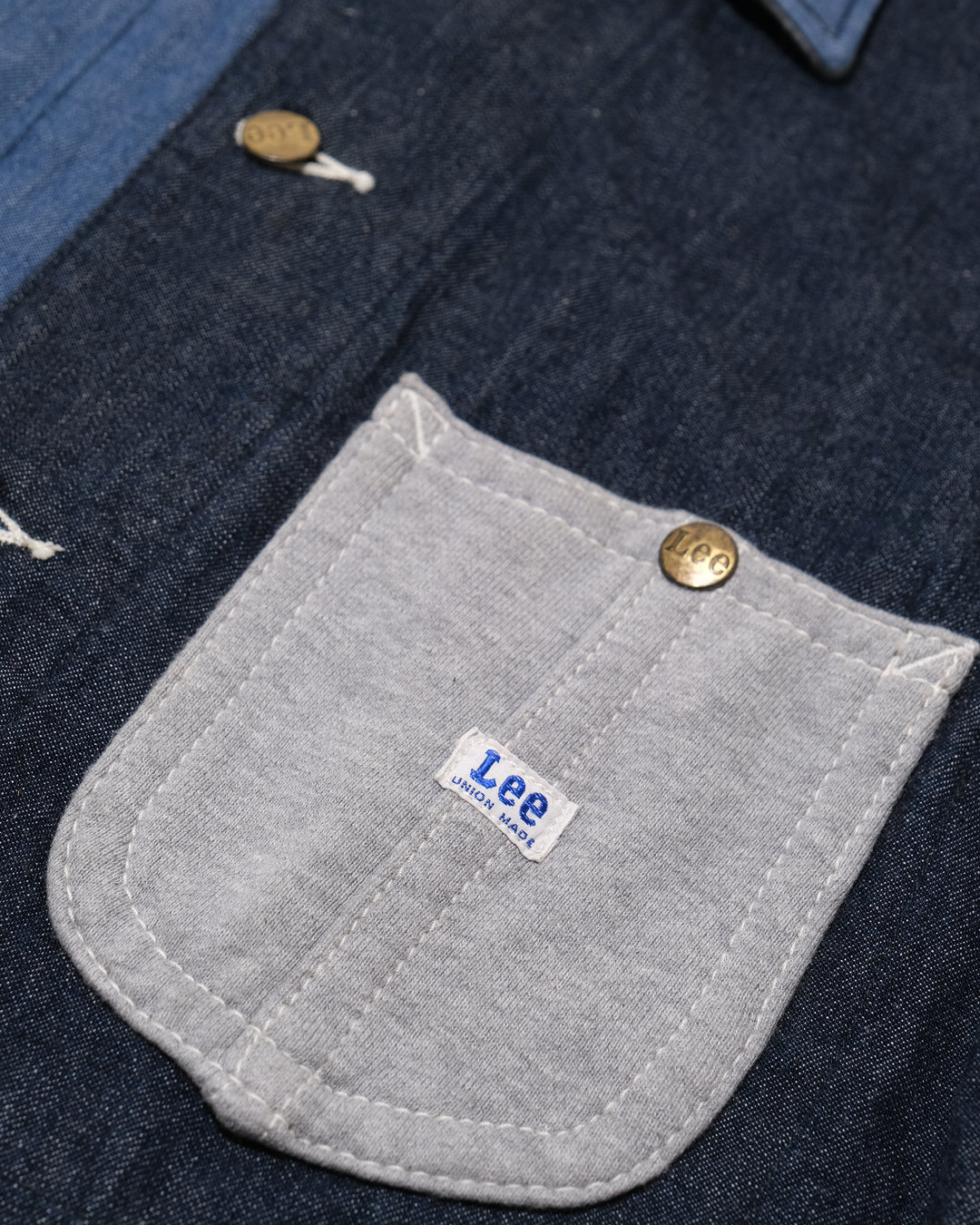 Japanese Repro Denim Work Jacket, M, Chums ＆ Lee, Multi-Blue and Gray