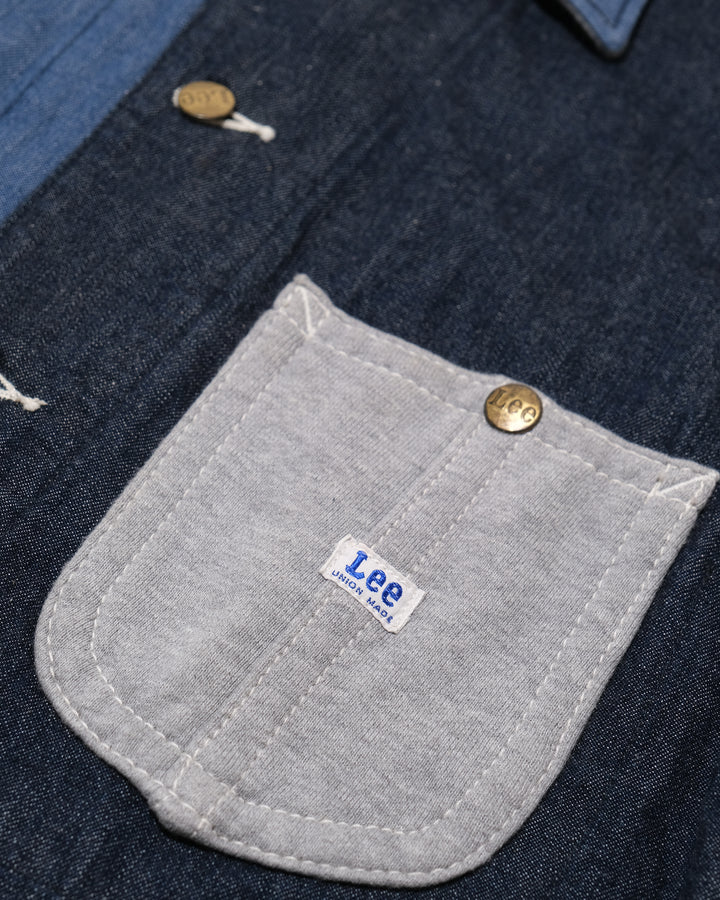 Japanese Repro Denim Work Jacket, M, Chums ＆ Lee, Multi-Blue and Gray