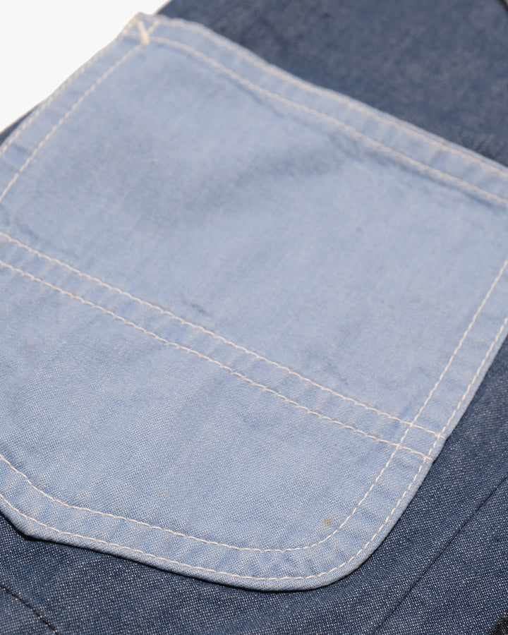 Japanese Repro Denim Work Jacket, M, Chums ＆ Lee, Multi-Blue and Gray